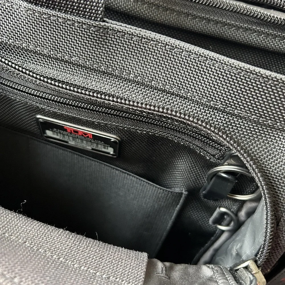 Tumi Laptop Bag Alpha Expandable Organizer Brief 26141D4 Black‎ Ballistic Nylon